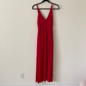 Long red LUlus dress